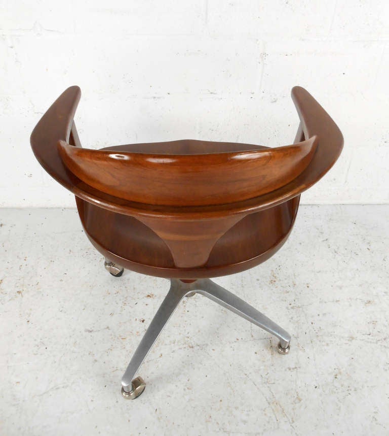 Mid-Century Modern Heywood Wakefield Cherry Wood Desk Chair