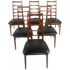 Set of Niels Kofoed Ladder Back Dining Chairs for Raymor