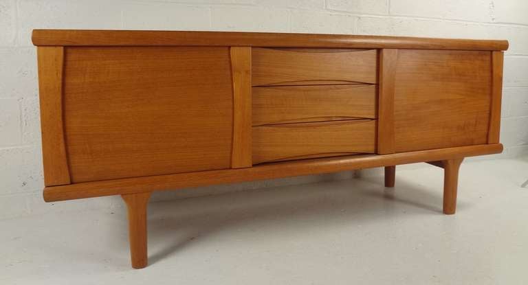 Danish Teak Server with Ceramic Tile Insert