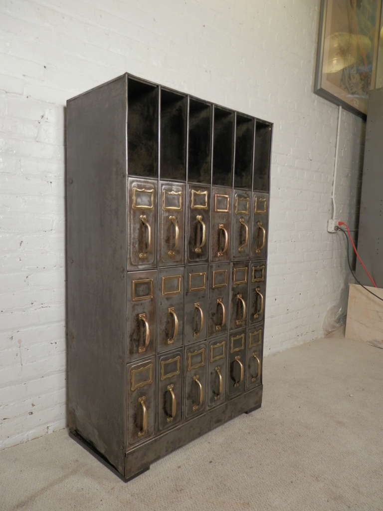 Heavy Duty Metal File w/ Brass Hardware at 1stdibs