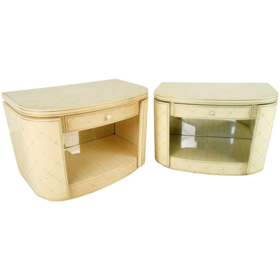 Pair of Hollywood Regency Style End Tables