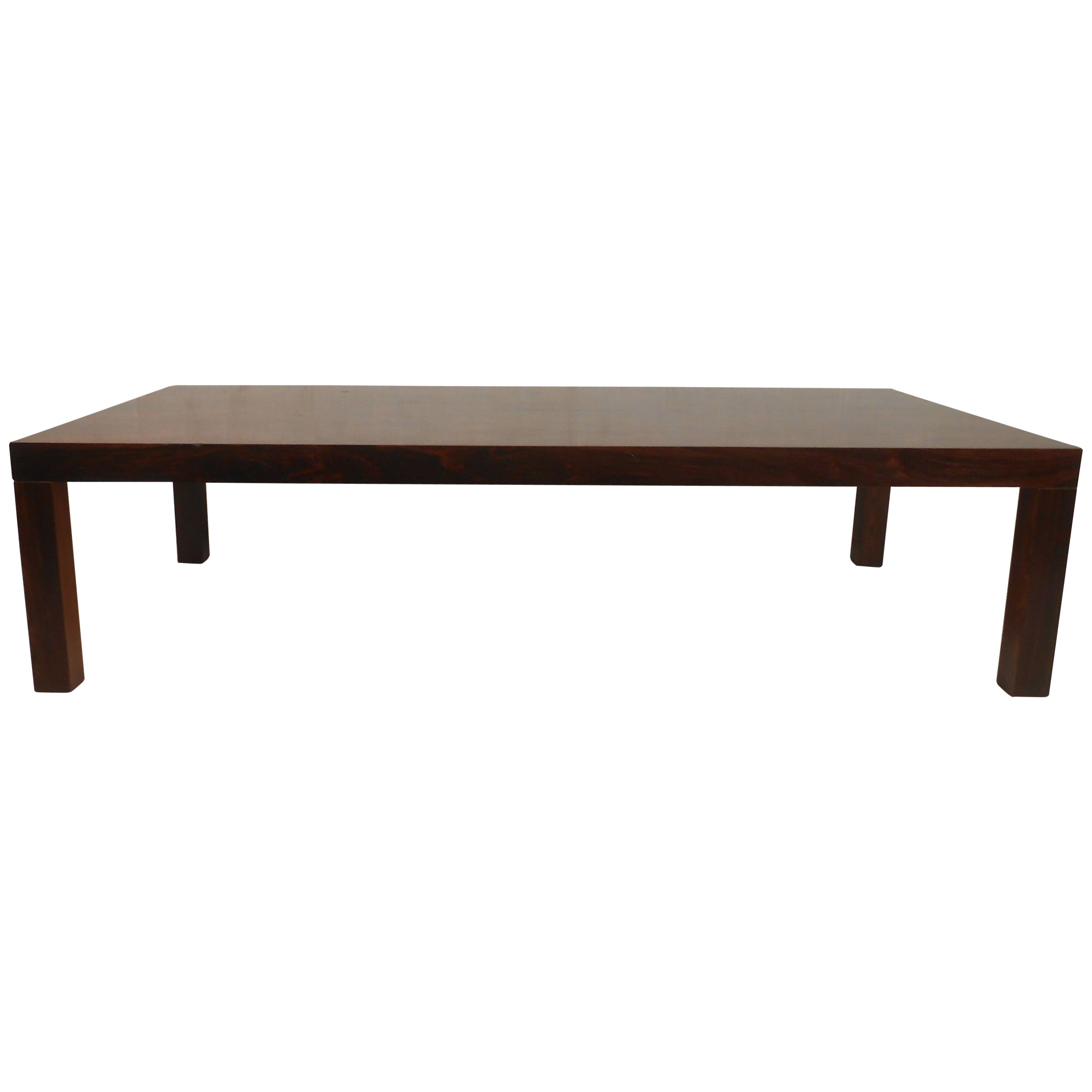 Vintage-modern Danish coffee table with beautiful rosewood grain throughout, designed by Centrum Mobler.

(Please confirm item location - NY or NJ - with dealer).