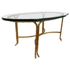Basque Style Coffee Table with Glass Top