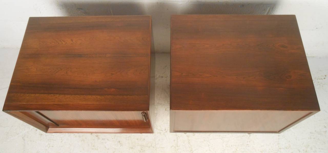 Rosewood Danish Nightstands by Falster