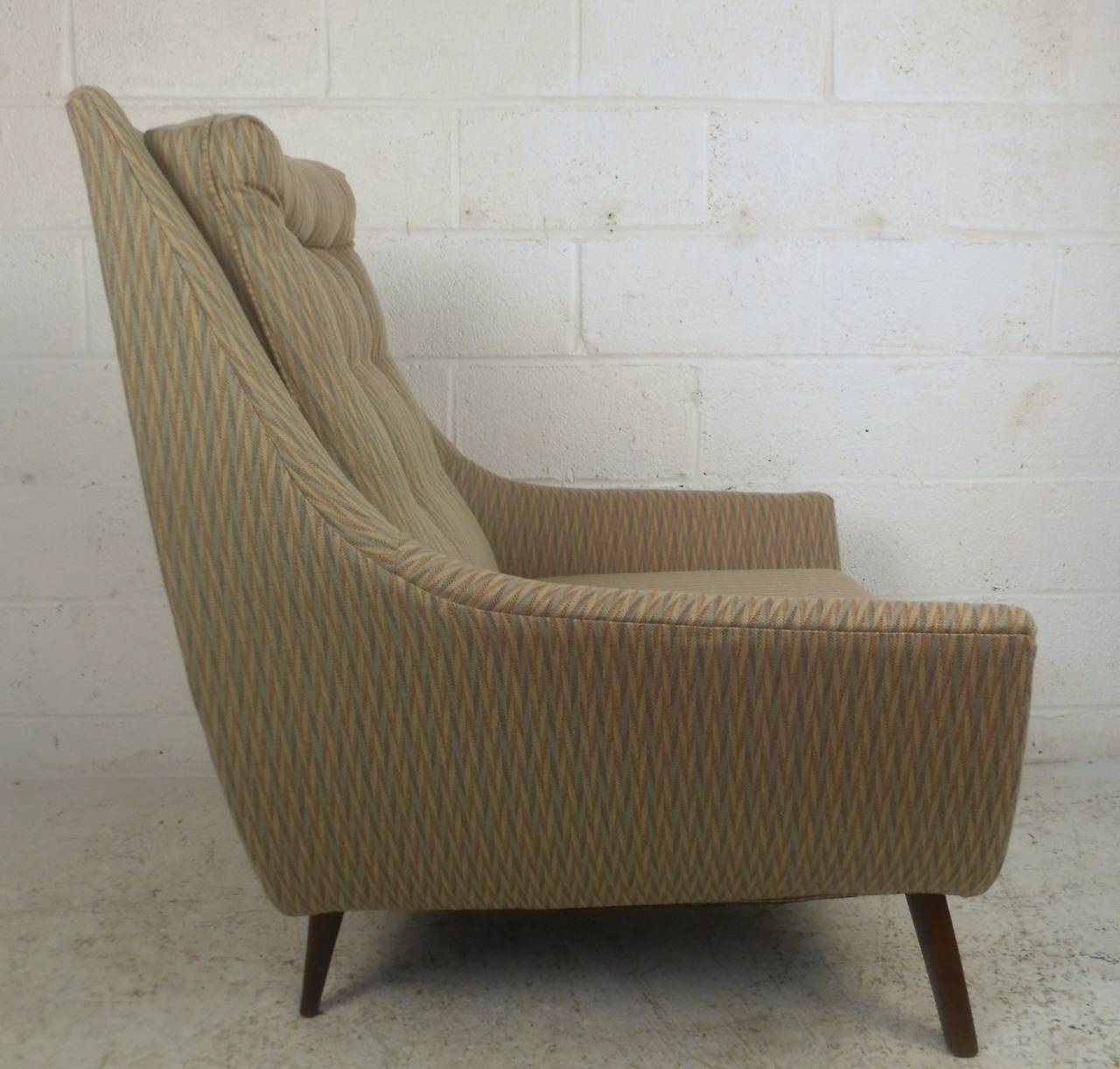 Adrian Pearsall Style Midcentury Tufted Lounge Chair For Sale At 1stdibs