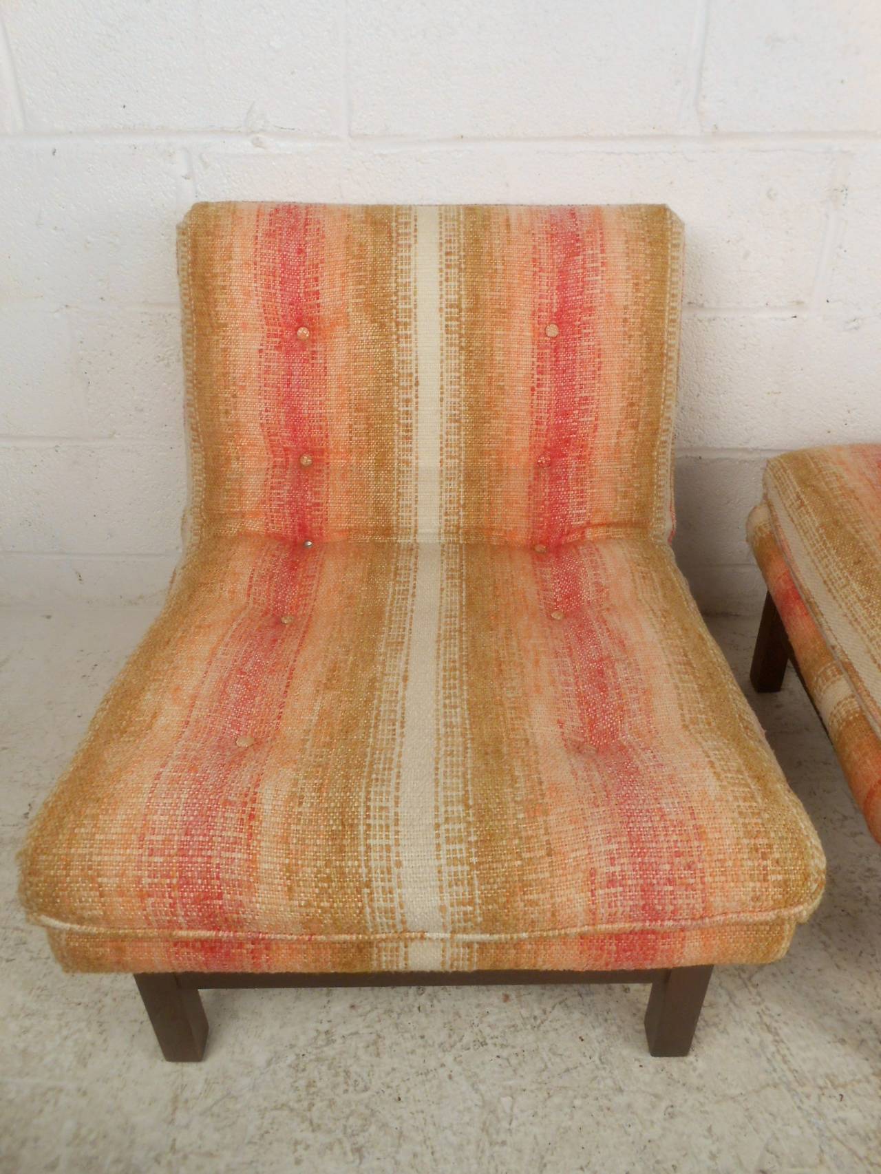 Mid-20th Century Pair of Midcentury Edward Wormley, Dunbar Style Slipper Chairs