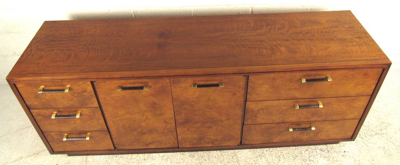 Mid-Century Modern Stylish Mid-Century Burlwood Bedroom Dresser