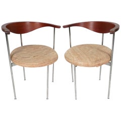 Pair of Frederick Sieck for Fritz Hansen El-Bow Chairs