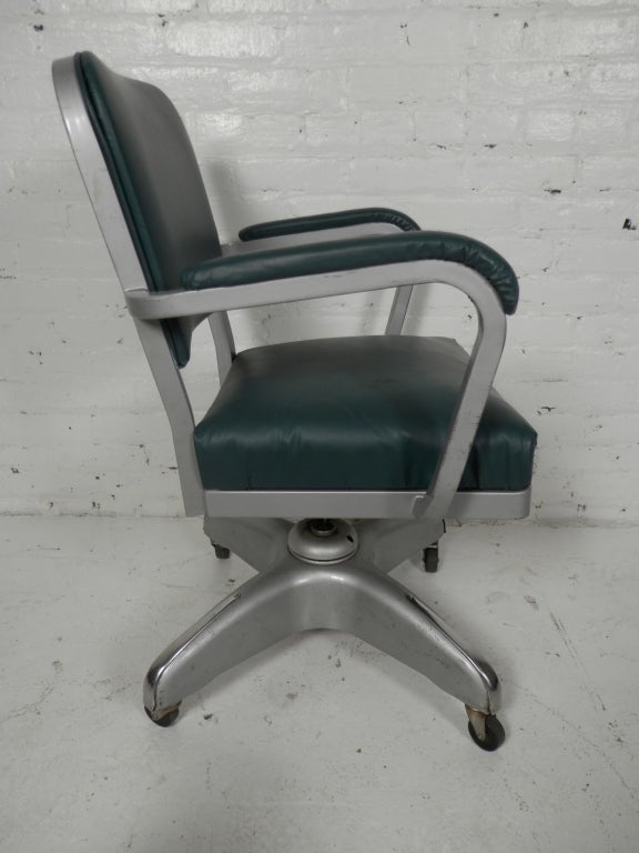 Handsome Vintage Industrial Cole Steel Desk Chair 2