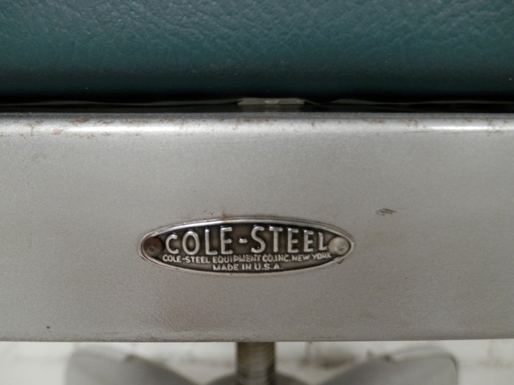 Mid-20th Century Handsome Vintage Industrial Cole Steel Desk Chair