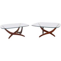 Pair Vladimir Kagan Style Mid-Century Modern End Tables 8