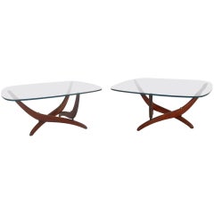 Vintage Pair of Midcentury Sculptural End Tables by Forest Wilson