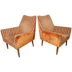 Vintage Well Formed Mid Century Modern Arm Chairs