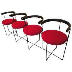 Four Mid-Century Modern Style Round Back Chairs