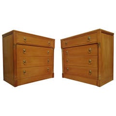 Pair of Beautiful Midcentury Walnut Dressers by Rway