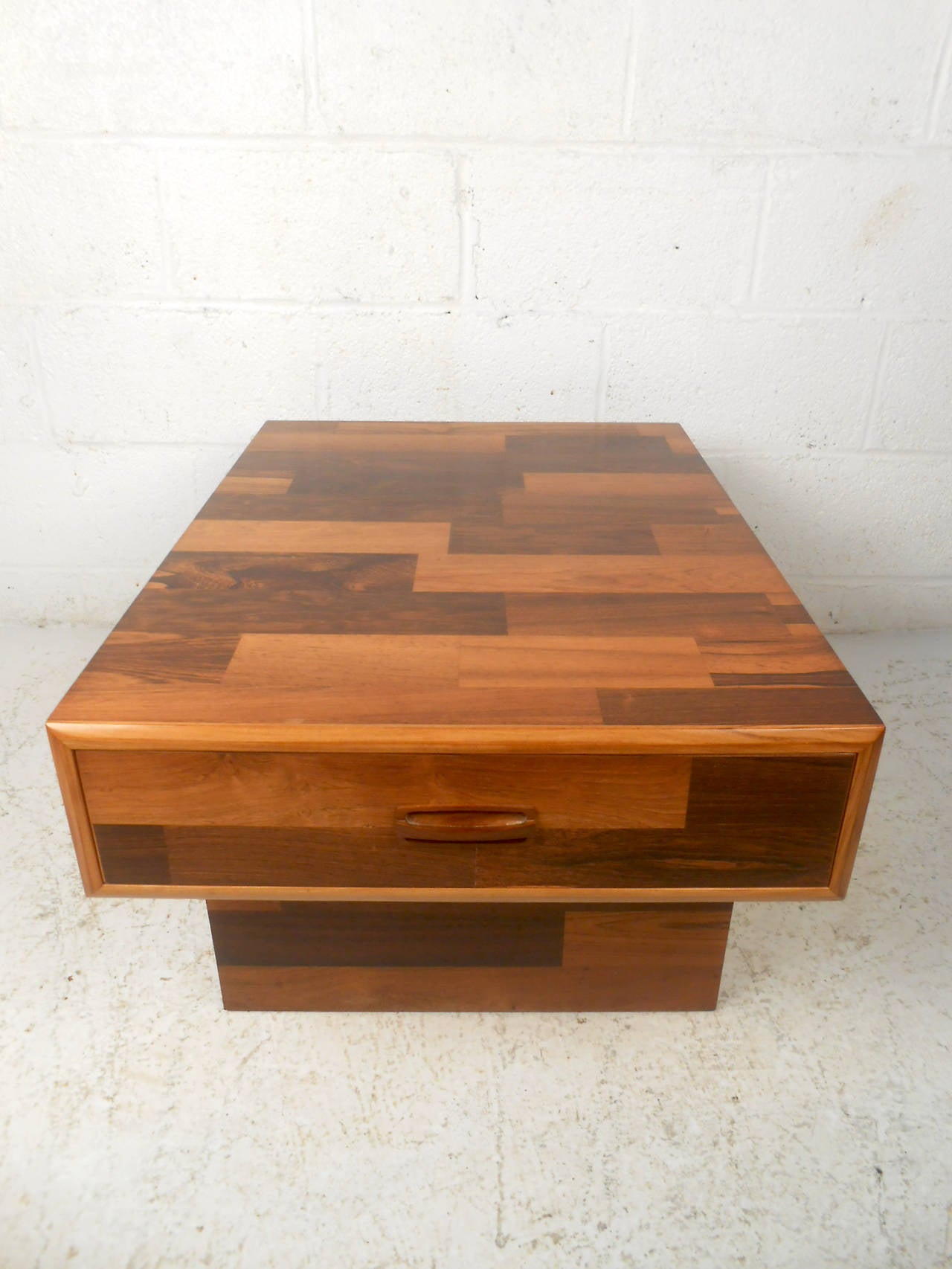 American Vintage Patchwork Coffee Table With Drawer