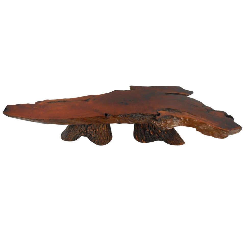 Rustic Tree Trunk Cocktail Table at 1stDibs