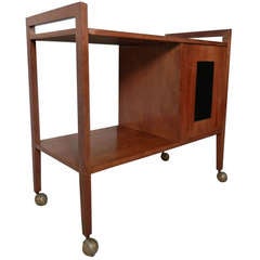 Vintage Modern Rolling Bar Cart