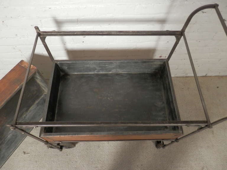 Antique Industrial Two Level Cart 3