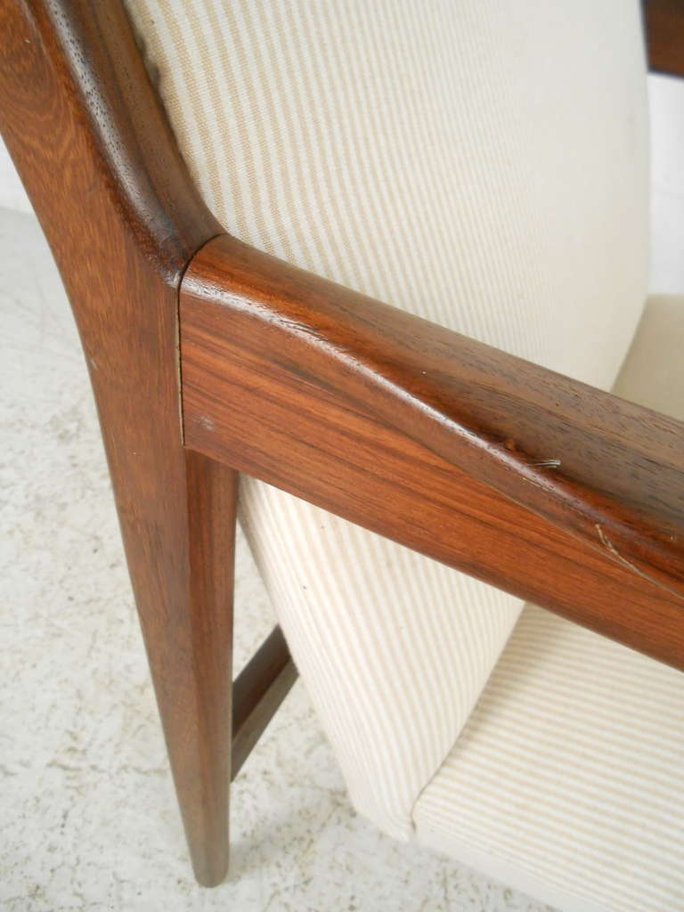 Upholstery Mid-Century Modern Danish Rosewood Armchair