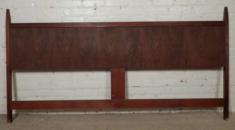 Paul McCobb Walnut and Cane King Size Headboard 1