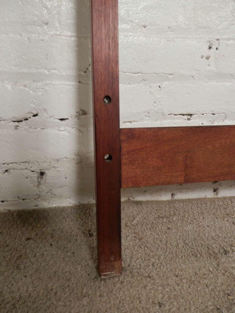 Mid-20th Century Paul McCobb Walnut and Cane King Size Headboard