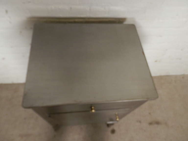 Early 20th Century Industrial Rolling Cabinet 1