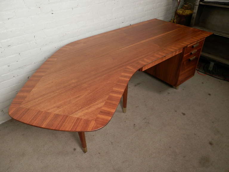 mid century boomerang desk