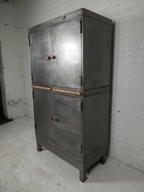 Impressive Industrial Metal Hutch w/ Shelves