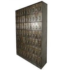 Industrial Metal Wall Sized File Cabinet