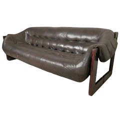 Percival Lafer Vintage Leather Sofa