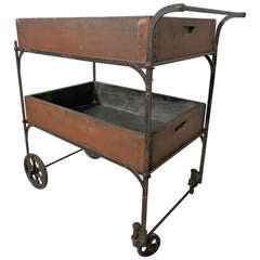 Antique Industrial Two Level Cart