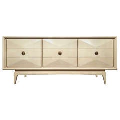 Diamond Front Mid-Century Dresser By United Furniture Corporation