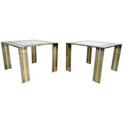 Pair Paul Evans Style End Tables Mid-Century Modern 7
