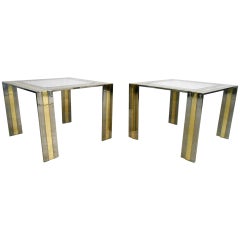 Pair of Vintage End Tables in the Style of Paul Evans
