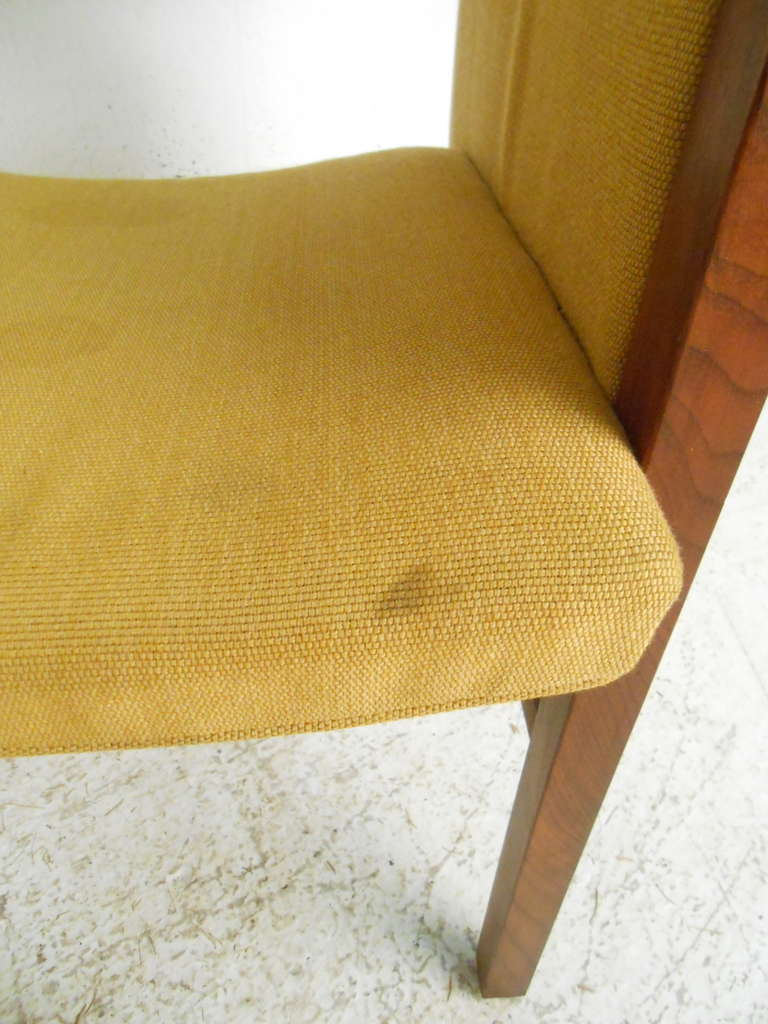 Upholstery Pair Mid-Century Ebena LaSalle Sidechairs For Sale