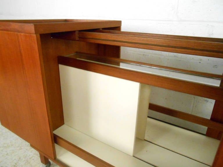 Mid-Century Danish Teak Bar Cart by Niels Erik Glasdam Jensen 1