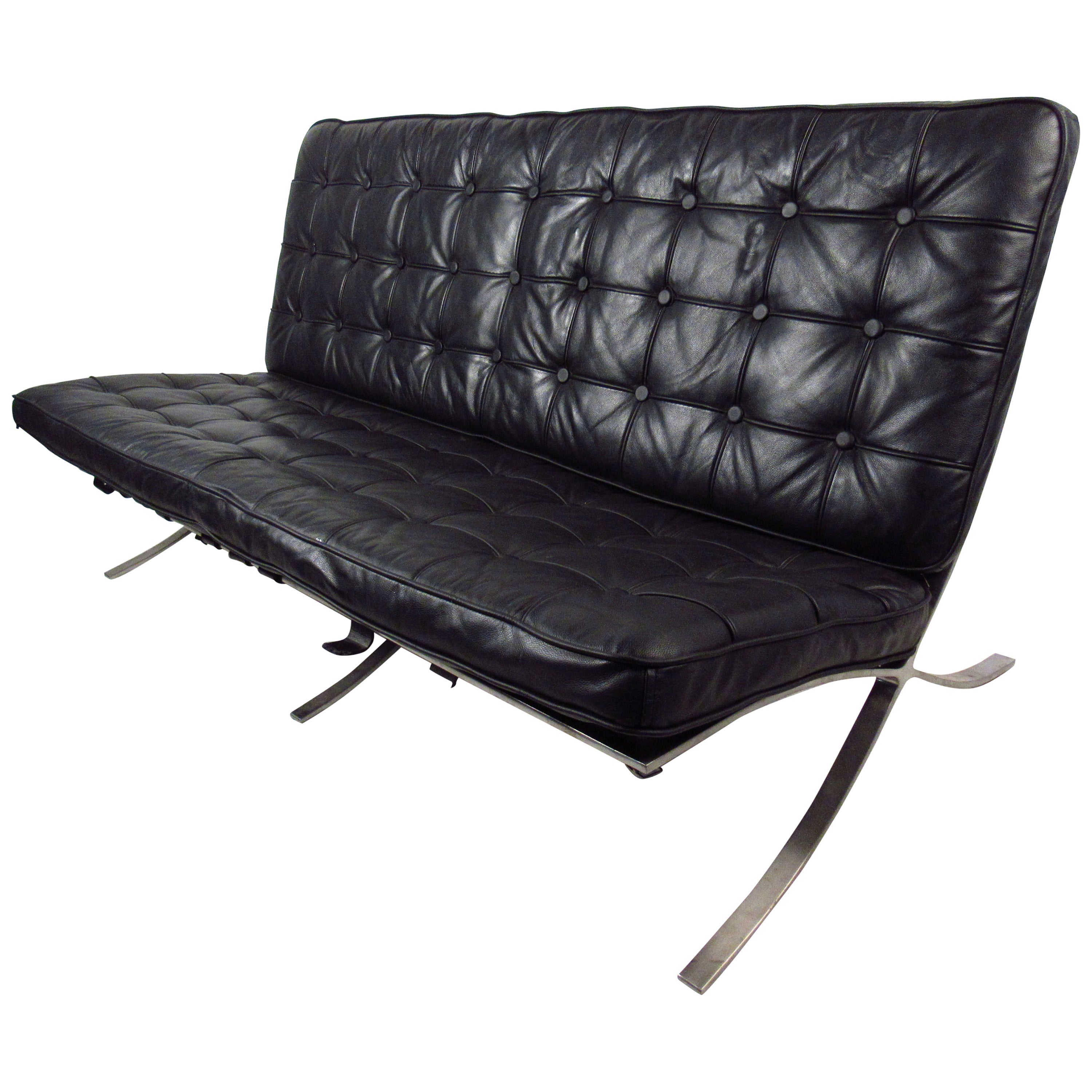 Mid-Century Style Barcelona Sofa Ludwig Mies van der Rohe Style