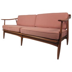 Vintage Mid-Century Modern Walnut Sofa