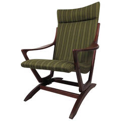 Mid Century Modern Walnut Frame Rocking Chair 9