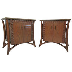 Pair of Sculptural Nightstands Attributed to Piet Hein 3