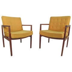 Pair of Mid-Century Modern Walnut Frame Chairs 7