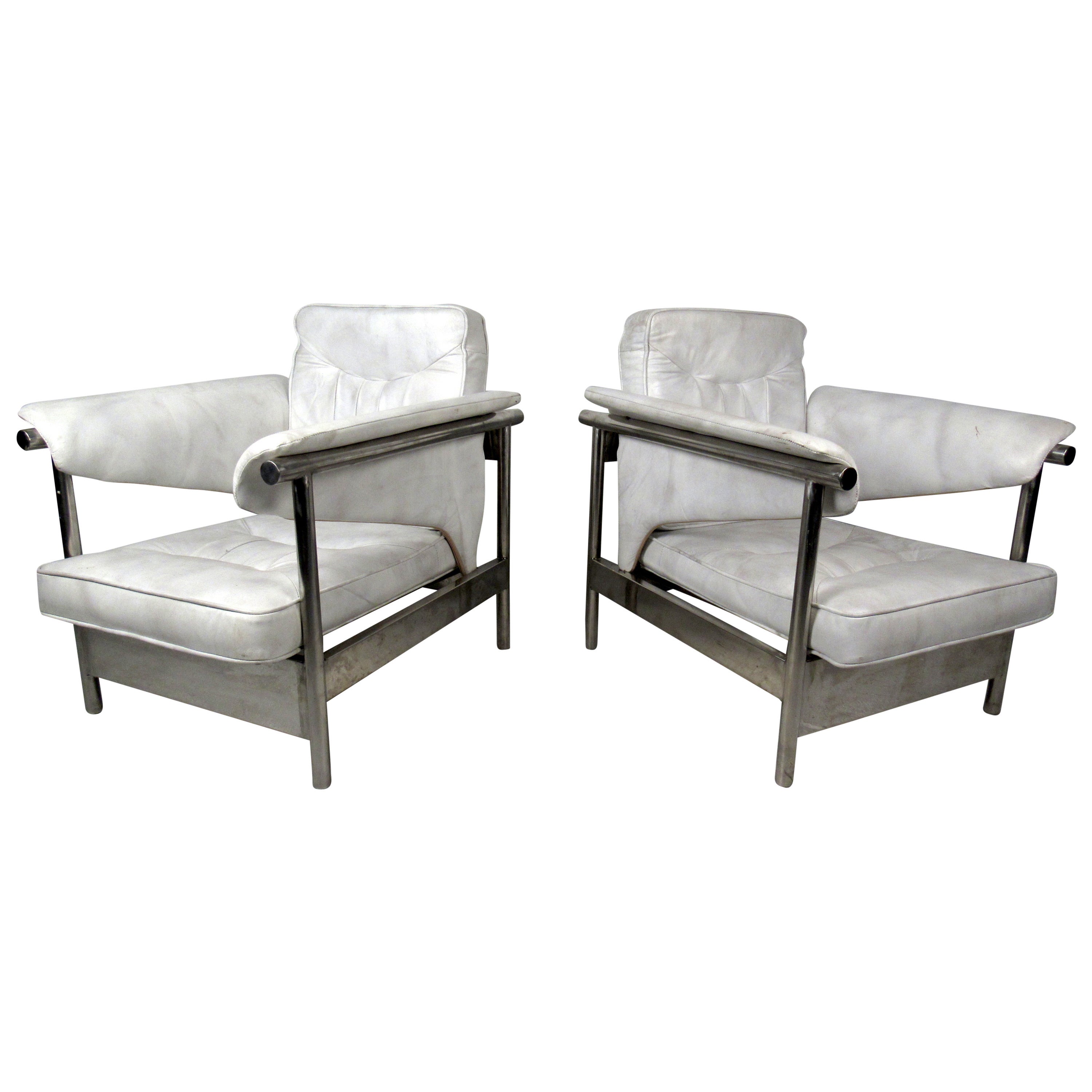 Midcentury Chrome Lounge Chairs