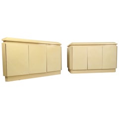 Pair Retro Modern Lacquer Sideboards