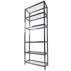 Mid Century Modern Chrome and Glass Etagere 6