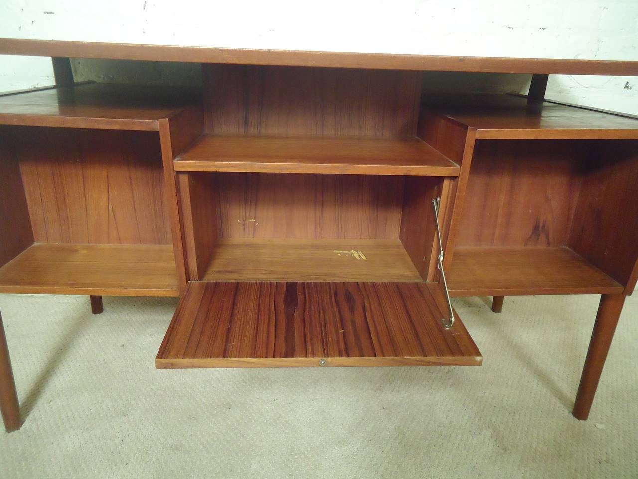 Danish Angular Desk with Finished Back 3