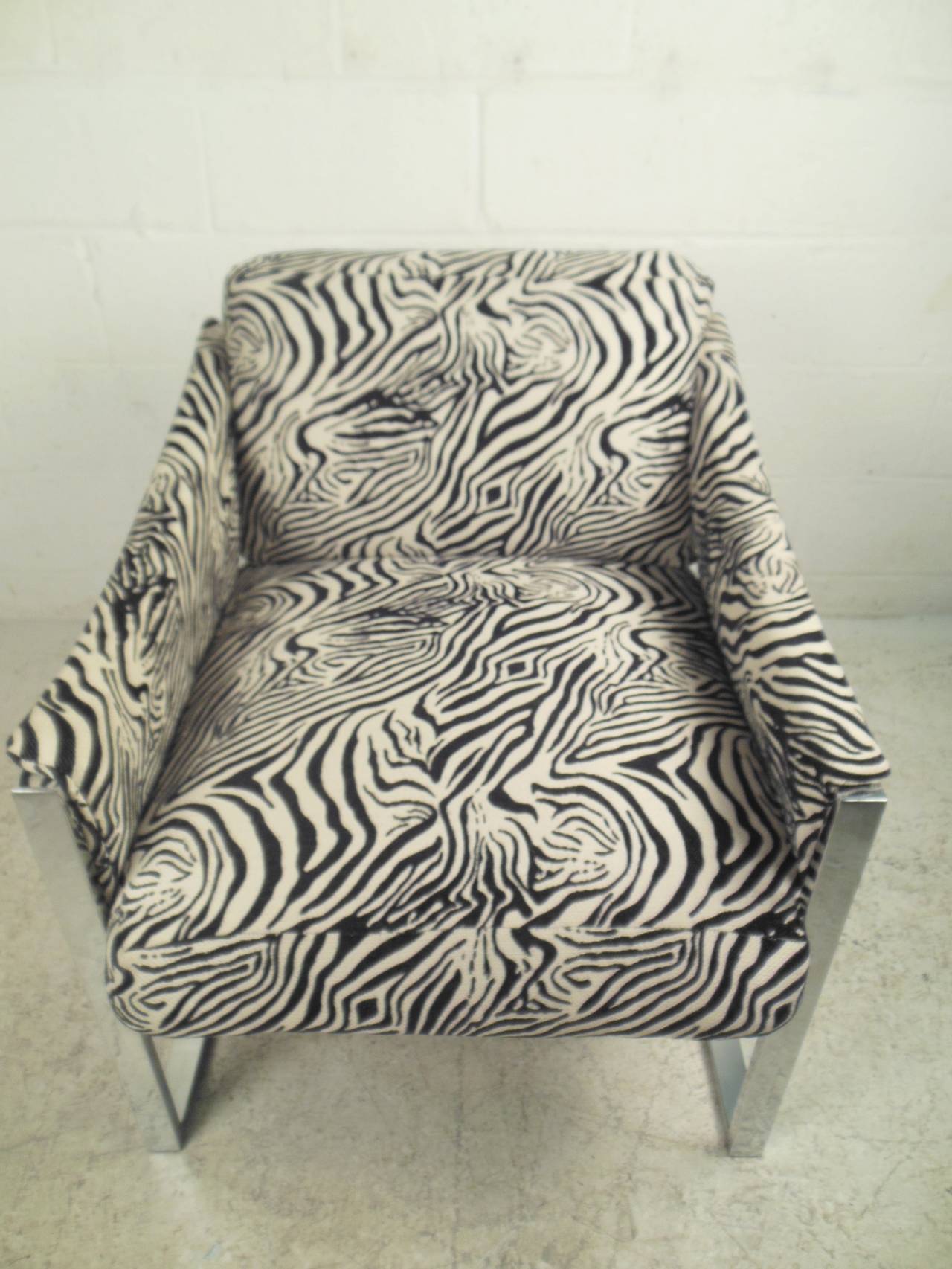 zebra print lounge chair