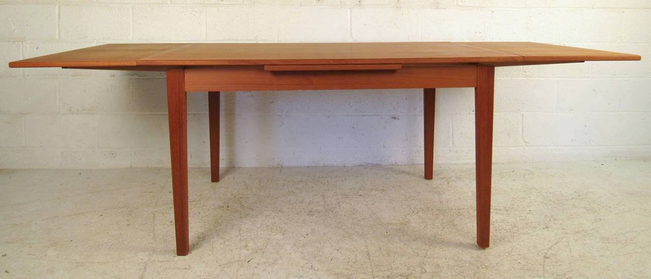 Mid-Century Modern Scandinavian Modern Draw Leaf Dining Table