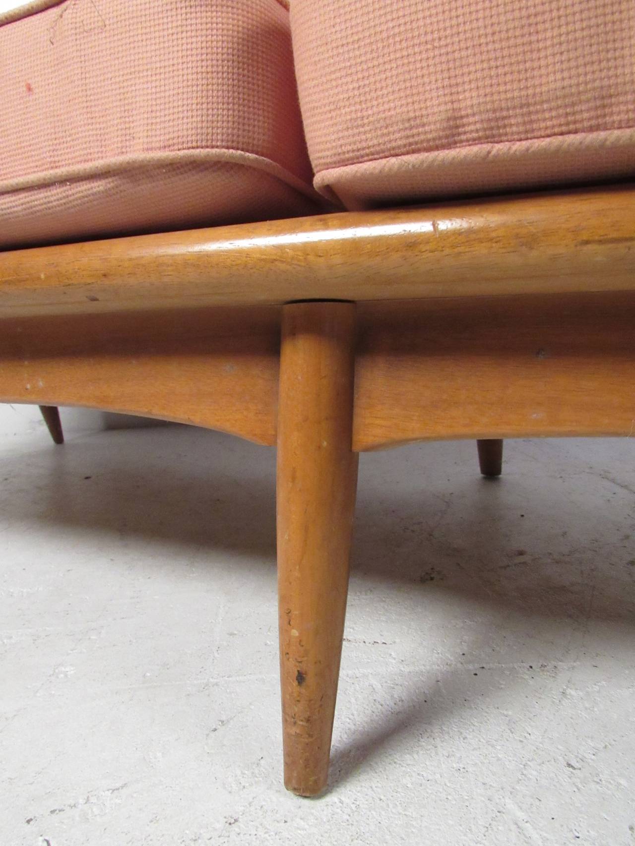 American Vintage Mid-Century Modern Walnut Sofa