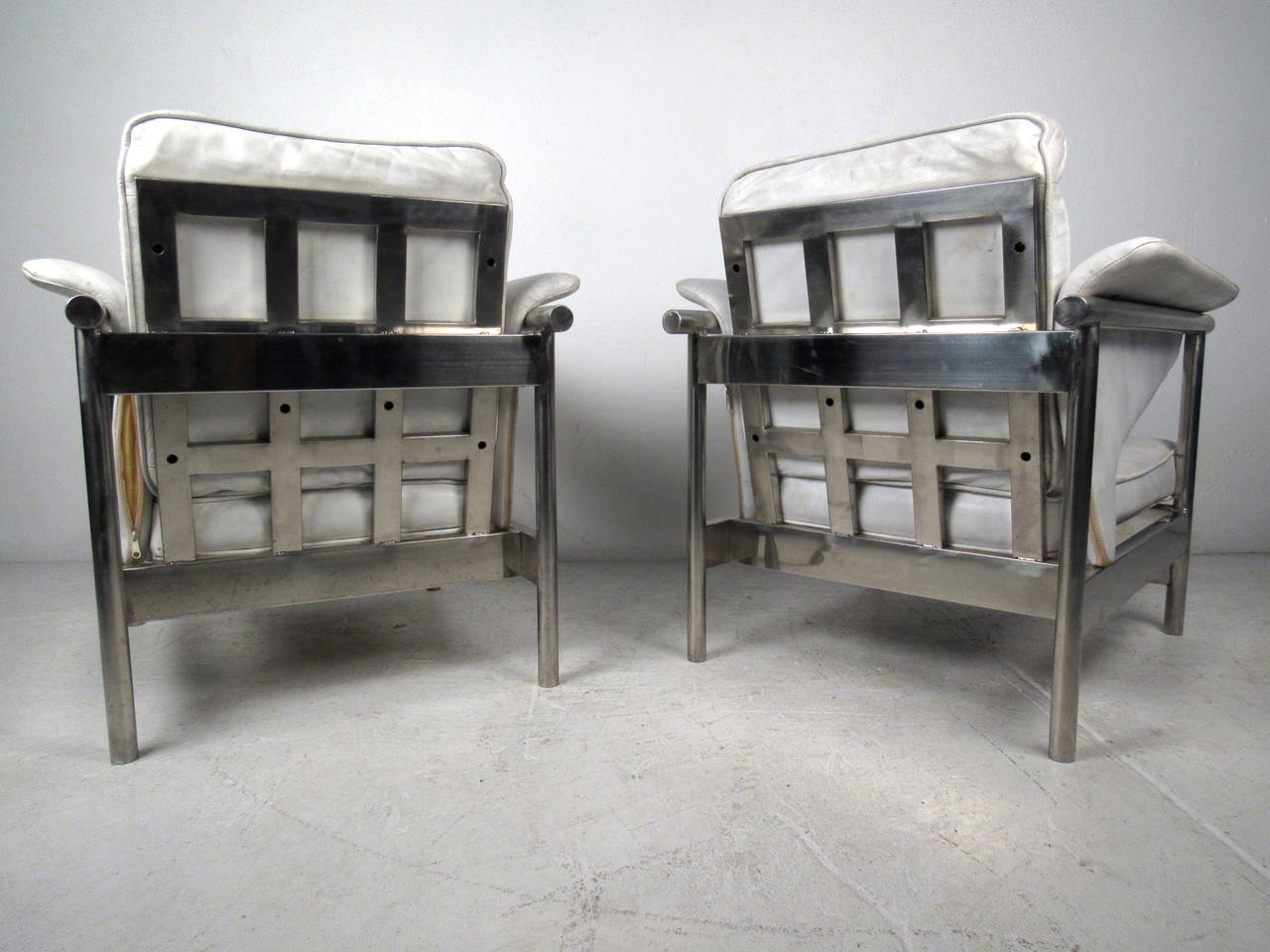 Midcentury Chrome Lounge Chairs For Sale 2